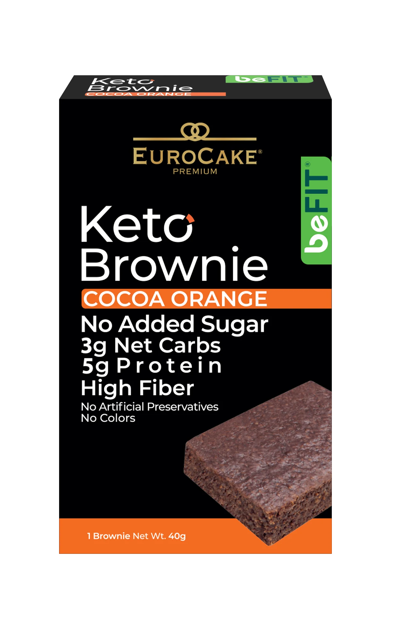 beFIT Keto Brownie Choco Orange (1 piece)