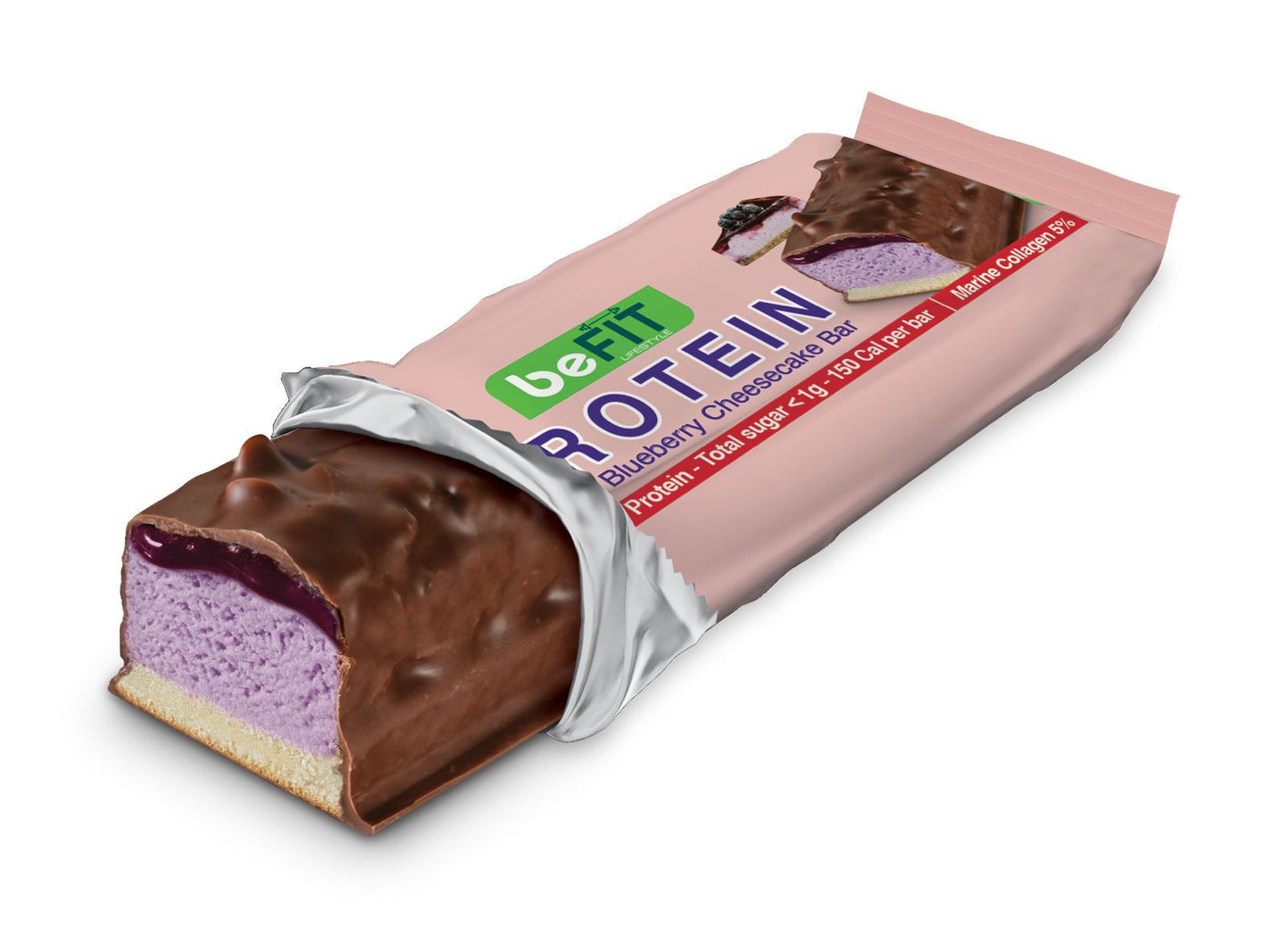 Açaí & Blueberry Cheesecake Protein Cake Bar with Marine Collagen Single