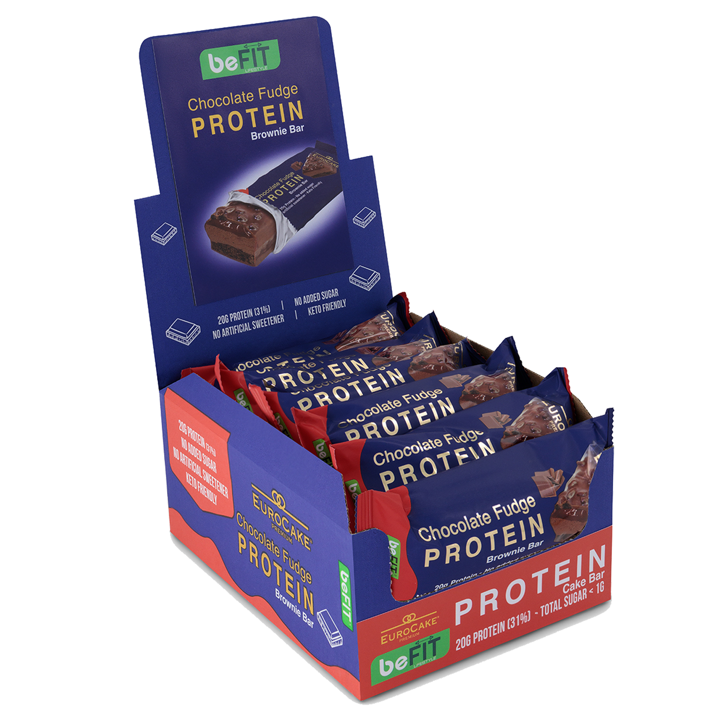 Chocolate Brownie Fudge Protein Cake Bar  12pcs/box