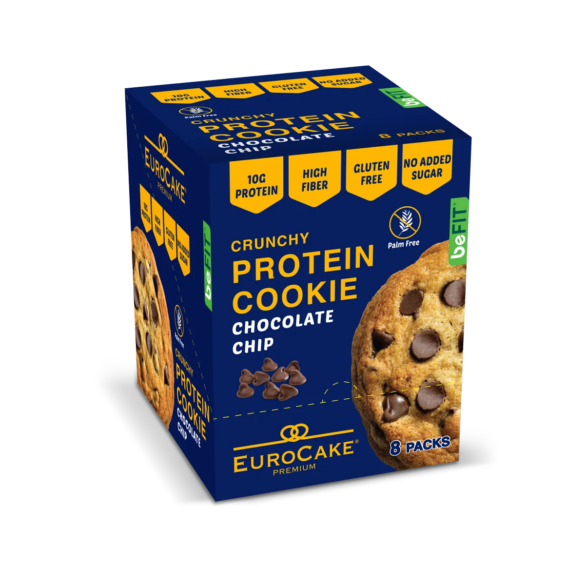 Chocolate Chip Crunchy Protein Cookies 8 Pcs/ Box