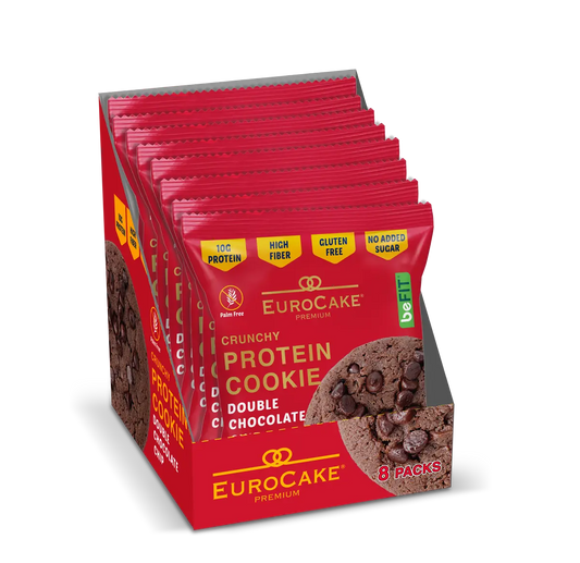 Double Chocolate Crunchy Protein Cookies 8pcs/Box